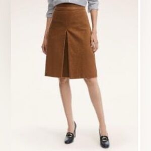 Brooks Brothers Cotton Corduroy A-Line Skirt